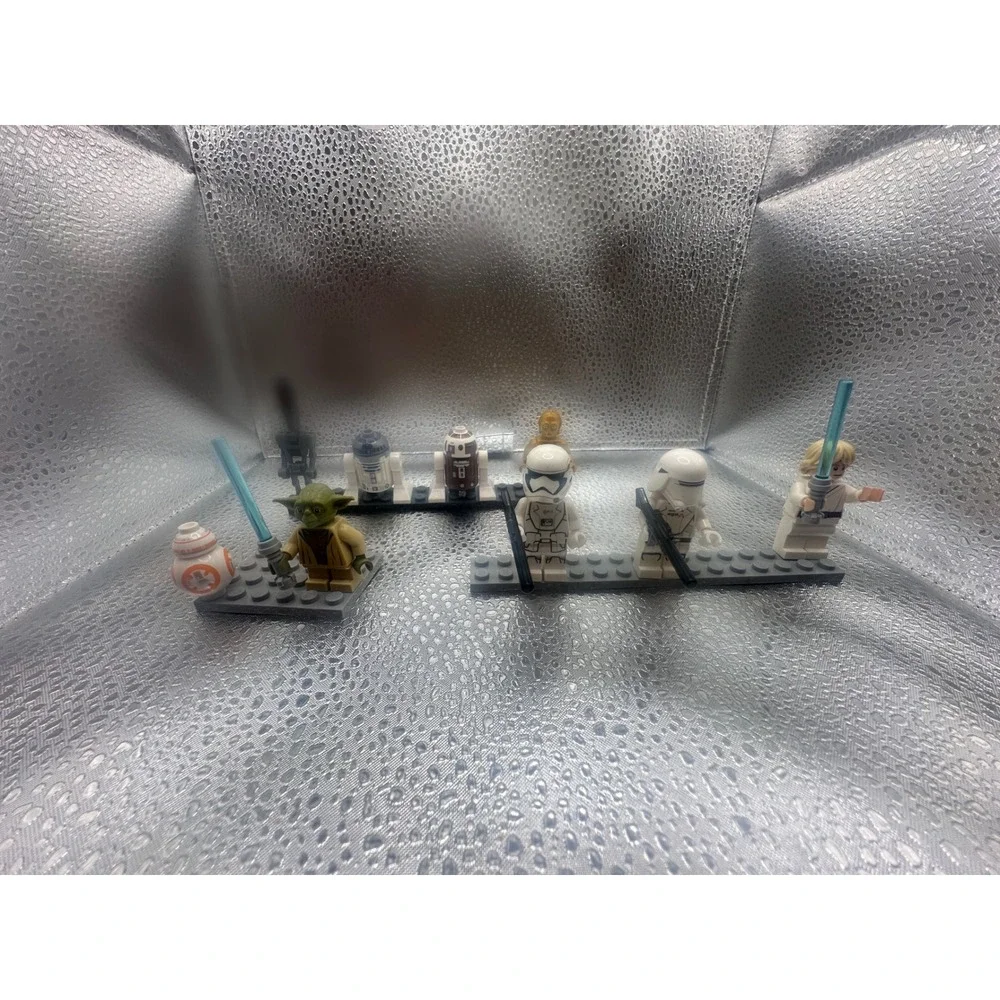 LEGO Star Wars Minifigure Lot Yoda Luke Skywalker R2-D2 BB-8 Stormtroopers 9pc - Picture 1 of 16